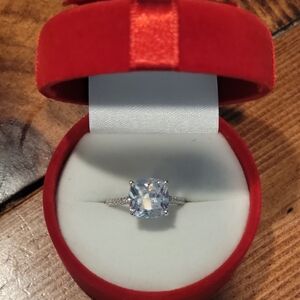 .925 Sterling 2 Ct cubic zirconium solitaire